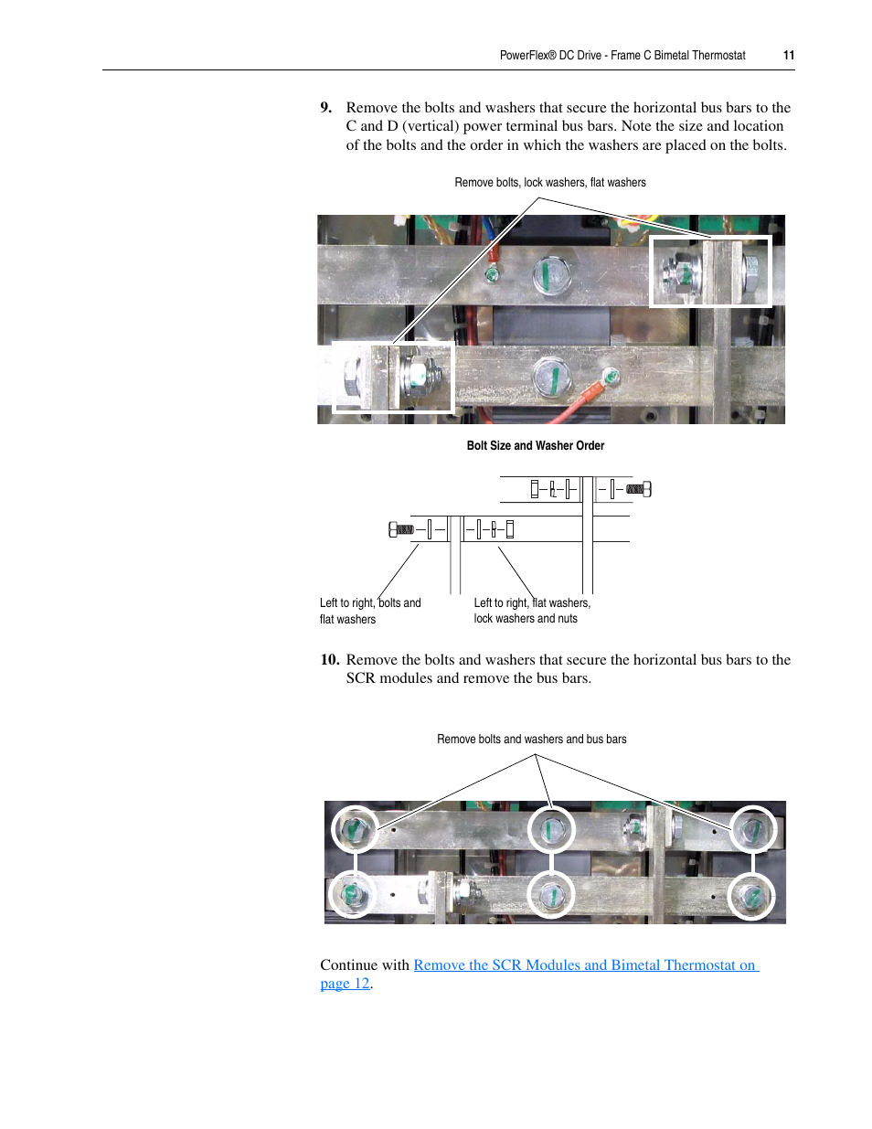 Rockwell Automation 20P PowerFlex DC Drive - Frame C Bimetal Thermostat User Manual | Page 11 / 16