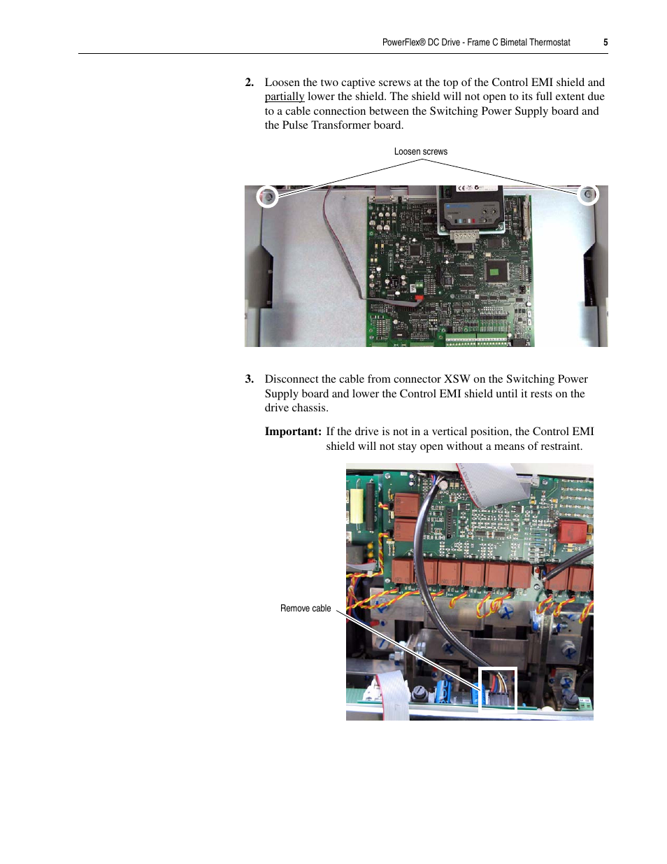 Rockwell Automation 20P PowerFlex DC Drive - Frame C Bimetal Thermostat User Manual | Page 5 / 16