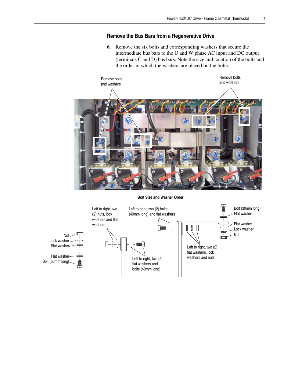 Rockwell Automation 20P PowerFlex DC Drive - Frame C Bimetal Thermostat User Manual | Page 7 / 16