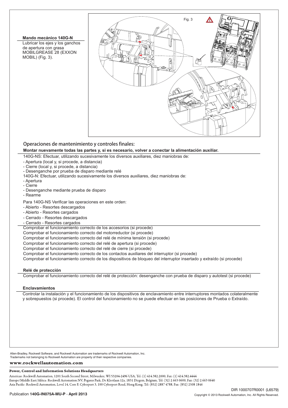 Rockwell Automation 140G-N_NS Servicing Instructions User Manual | Page 11 / 11