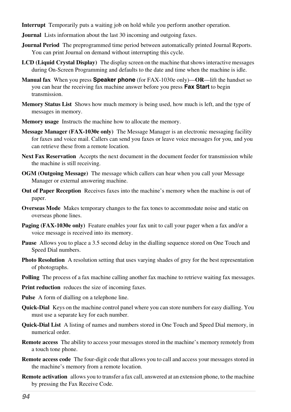 Brother 1030e User Manual | Page 100 / 108