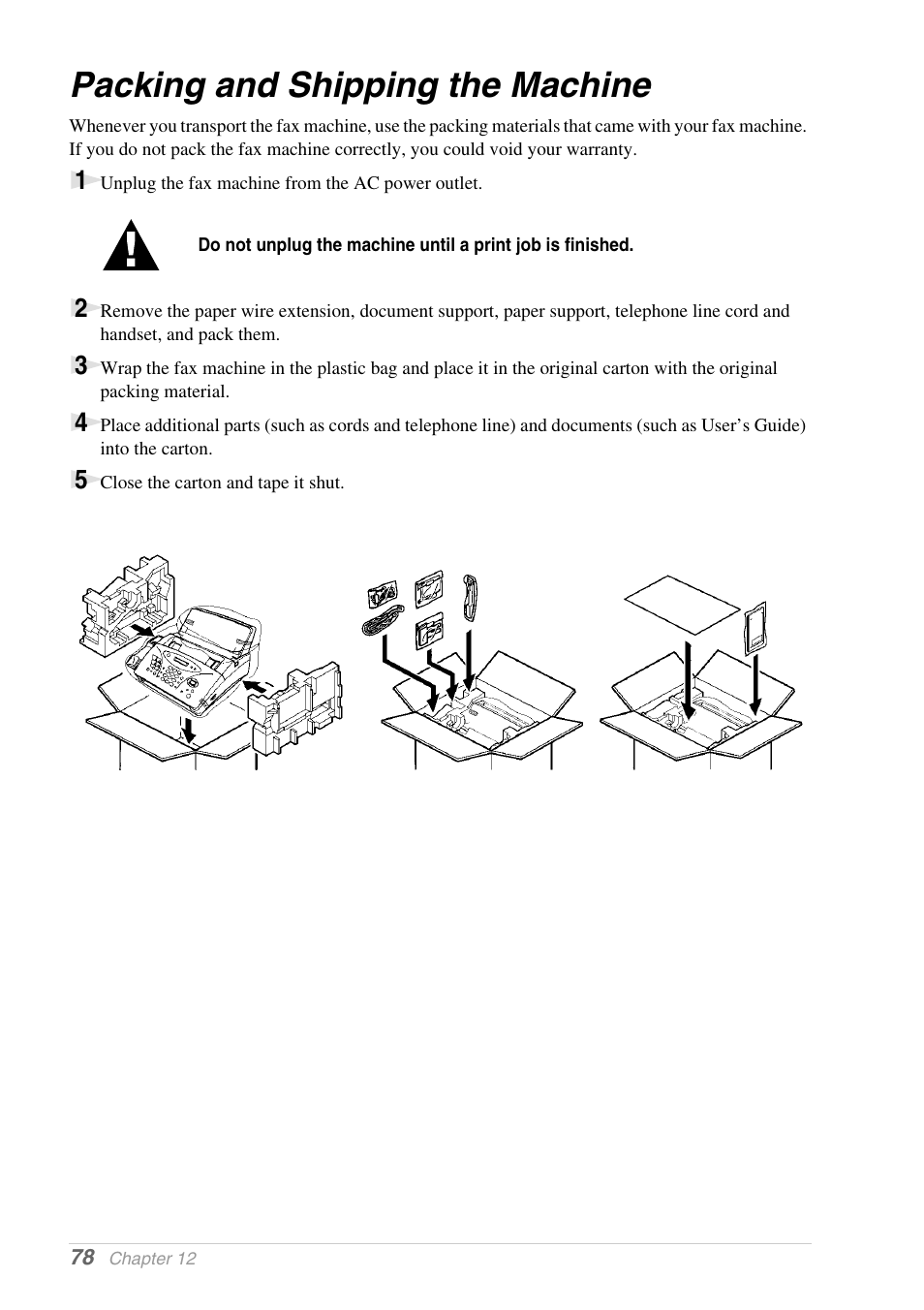 Packing and shipping the machine | Brother 1030e User Manual | Page 84 / 108