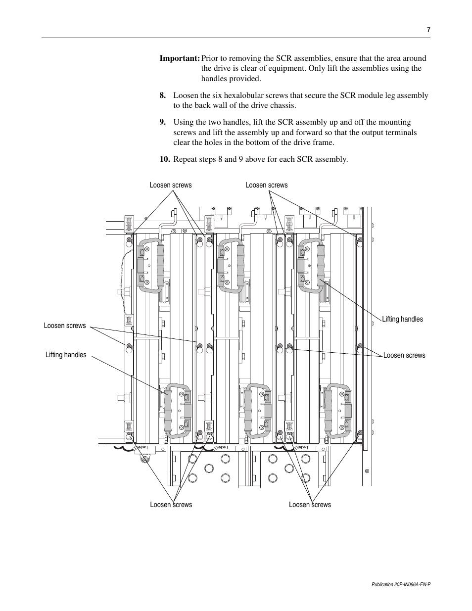 Rockwell Automation 20P PowerFlex DC Drive - Frame D Snubber Resistors User Manual | Page 7 / 10