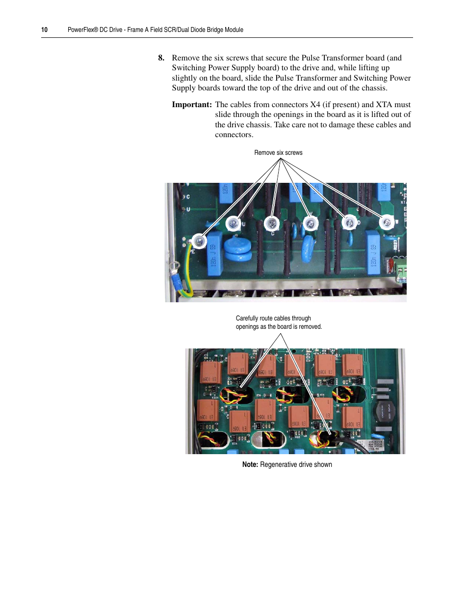 Rockwell Automation 20P PowerFlex DC Drive - Frame A Field SCR/Dual Diode Bridge Module User Manual | Page 10 / 14
