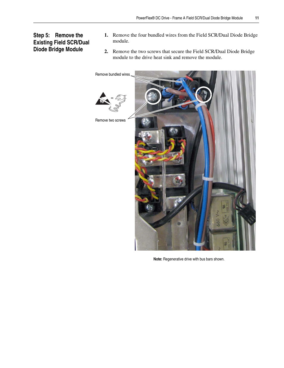 Rockwell Automation 20P PowerFlex DC Drive - Frame A Field SCR/Dual Diode Bridge Module User Manual | Page 11 / 14