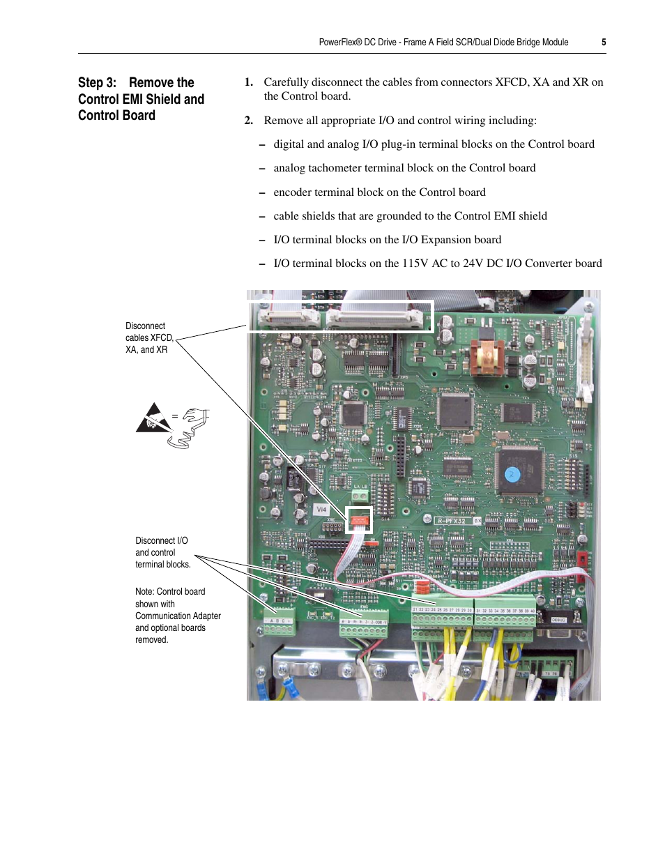 Rockwell Automation 20P PowerFlex DC Drive - Frame A Field SCR/Dual Diode Bridge Module User Manual | Page 5 / 14