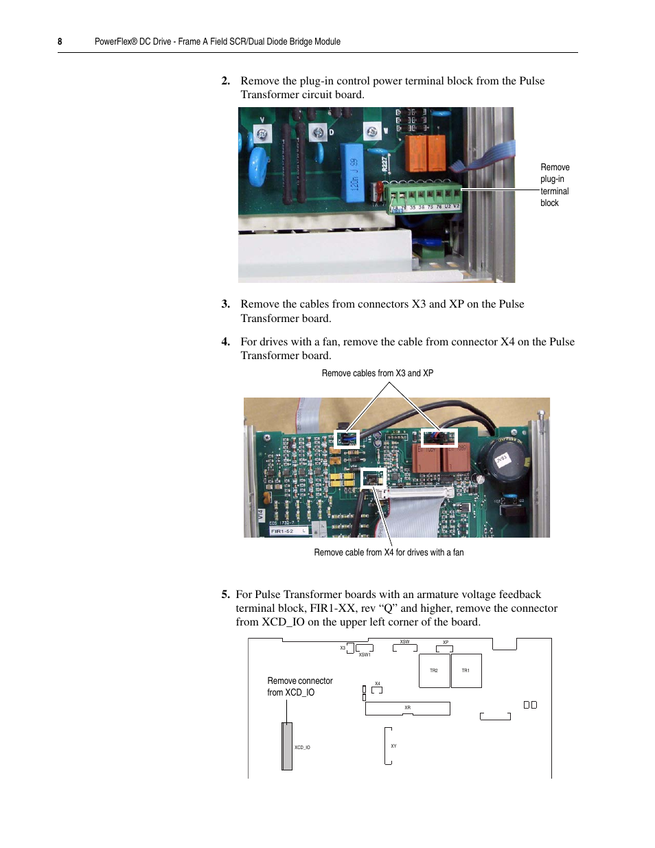 Rockwell Automation 20P PowerFlex DC Drive - Frame A Field SCR/Dual Diode Bridge Module User Manual | Page 8 / 14