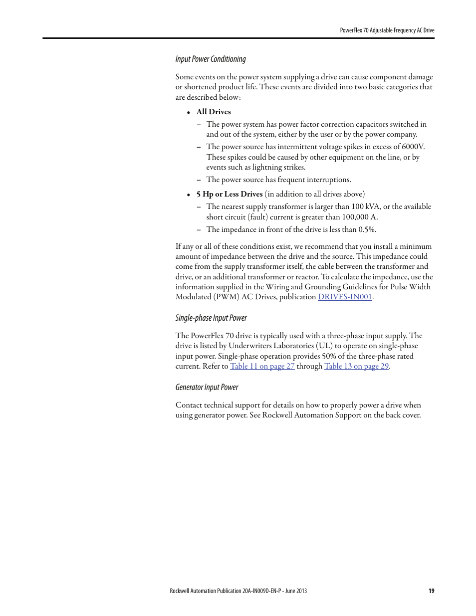 Rockwell Automation 20A PowerFlex 70 Adjustable Frequency AC Drive User Manual | Page 19 / 56