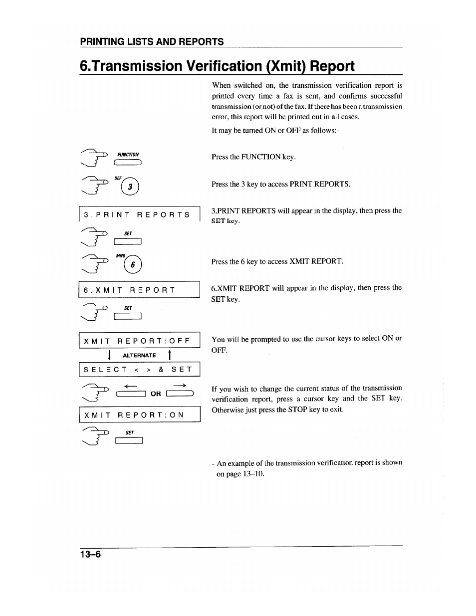 E.transmission verification (xmit) report, Transmission verification (xmit) report -6 | Brother INTELLIFAX 600 User Manual | Page 108 / 122