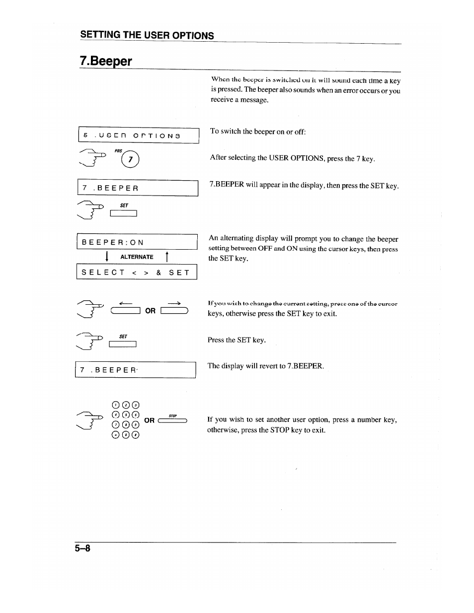 T.beeper, O 0© 0 | Brother INTELLIFAX 600 User Manual | Page 50 / 122