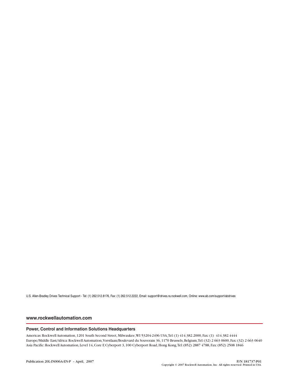 Rockwell Automation 20L-LL PowerFlex 700L Liquid-to-Liquid Heat Exchanger Control Board Replacement User Manual | Page 6 / 6