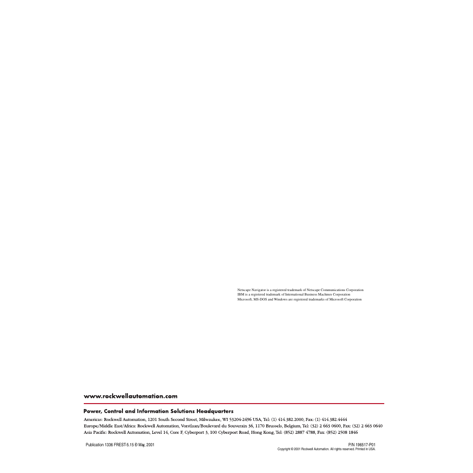 Rockwell Automation 1336S_F_T_E_R C-Frame Front End Conversion Kit User Manual | Page 8 / 8