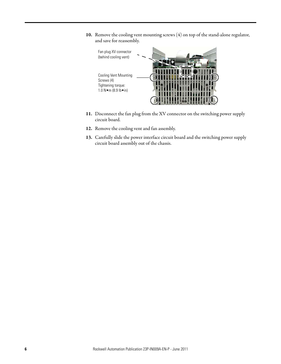 Rockwell Automation 23P PowerFlex DC Stand-Alone Regulator (SAR) Discharge Resistor User Manual | Page 6 / 10