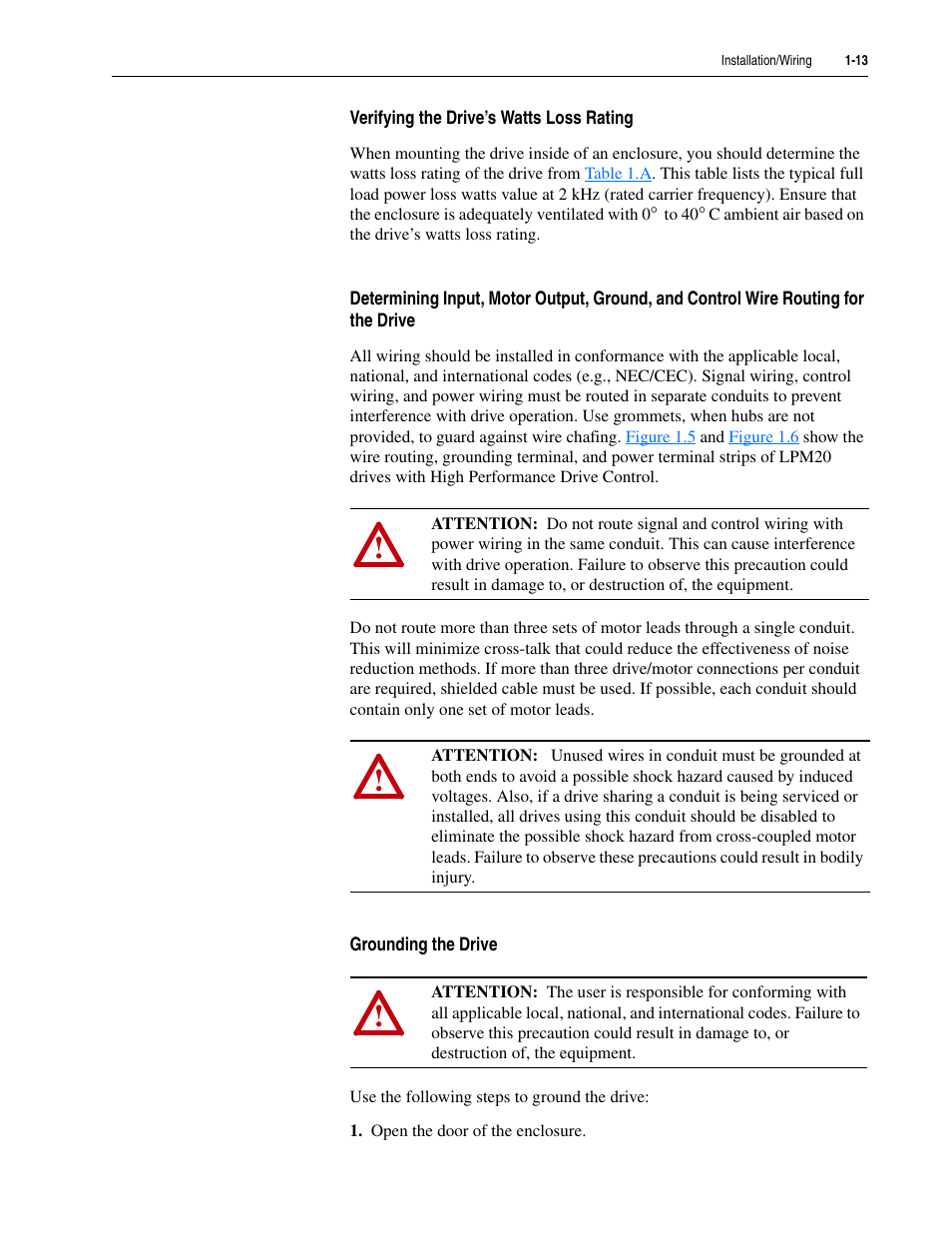 Verifying the drive’s watts loss rating, Grounding the drive | Rockwell Automation LPM20  Liquid-Cooled AC Drive with High Performance Drive Control User Manual | Page 25 / 92