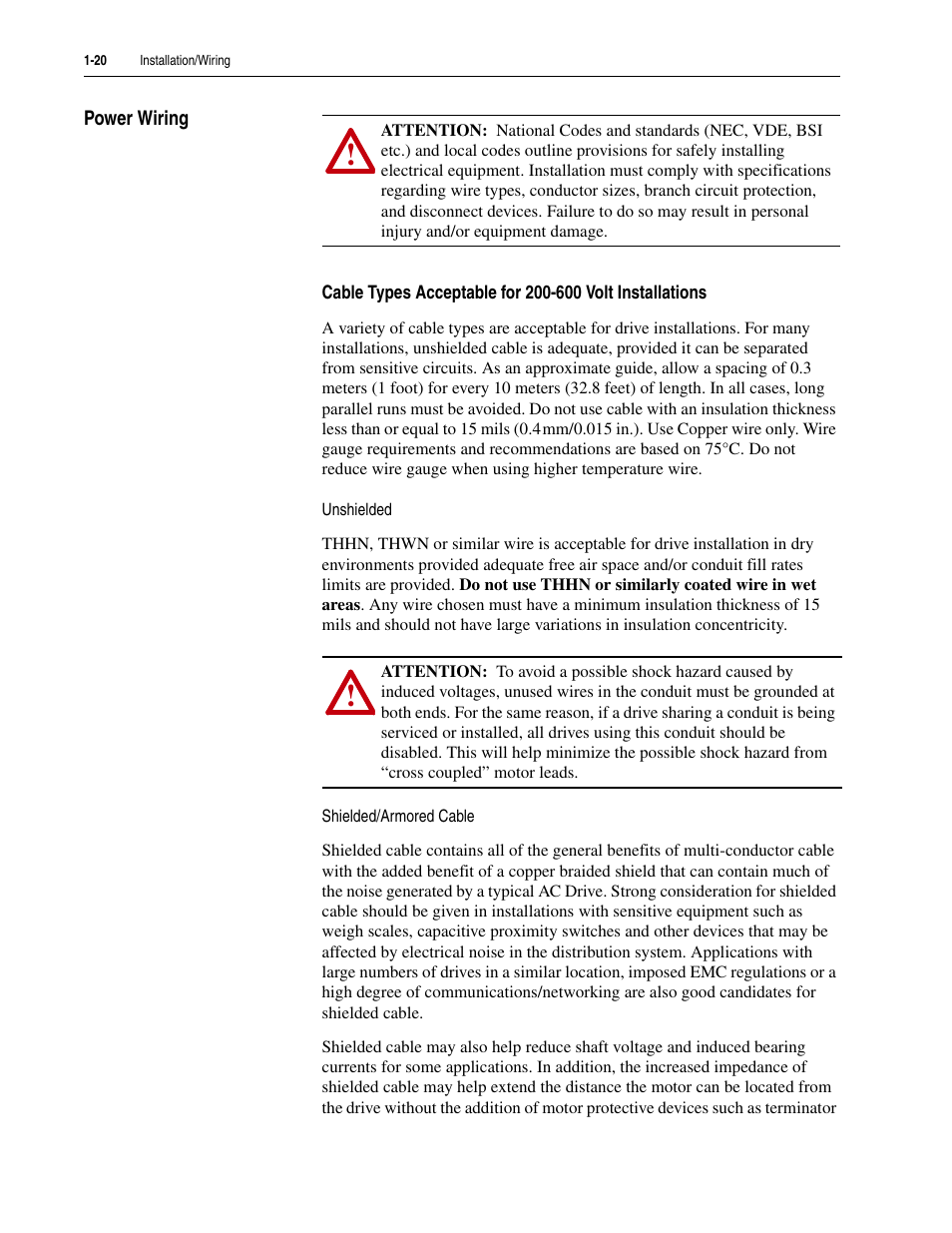 Power wiring, Power wiring -20 | Rockwell Automation LPM20  Liquid-Cooled AC Drive with High Performance Drive Control User Manual | Page 32 / 92