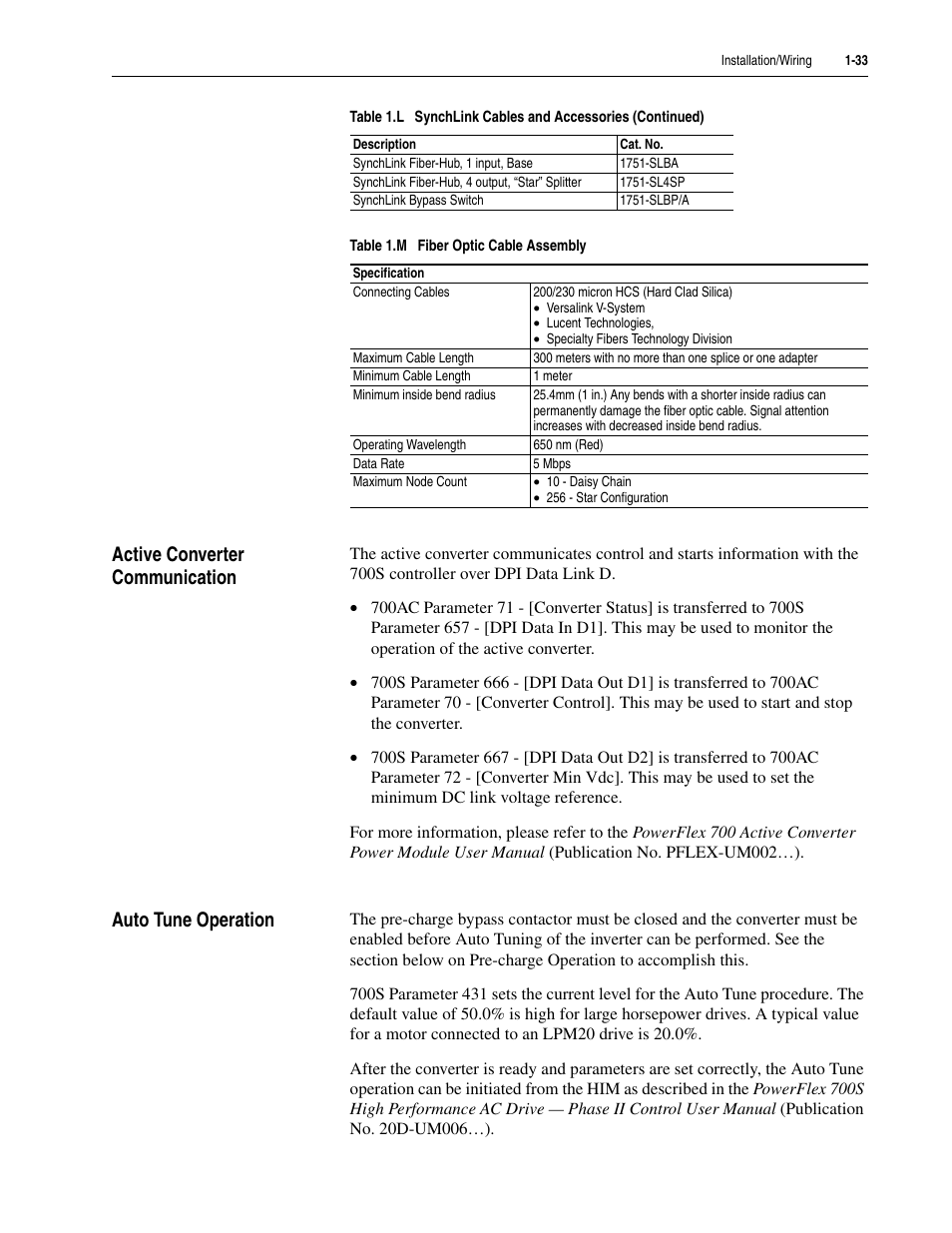 Active converter communication, Auto tune operation | Rockwell Automation LPM20  Liquid-Cooled AC Drive with High Performance Drive Control User Manual | Page 45 / 92
