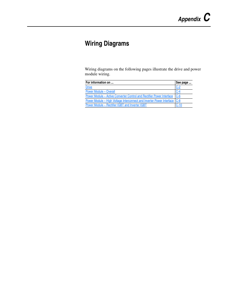 Appendix c, Wiring diagrams | Rockwell Automation LPM20  Liquid-Cooled AC Drive with High Performance Drive Control User Manual | Page 75 / 92