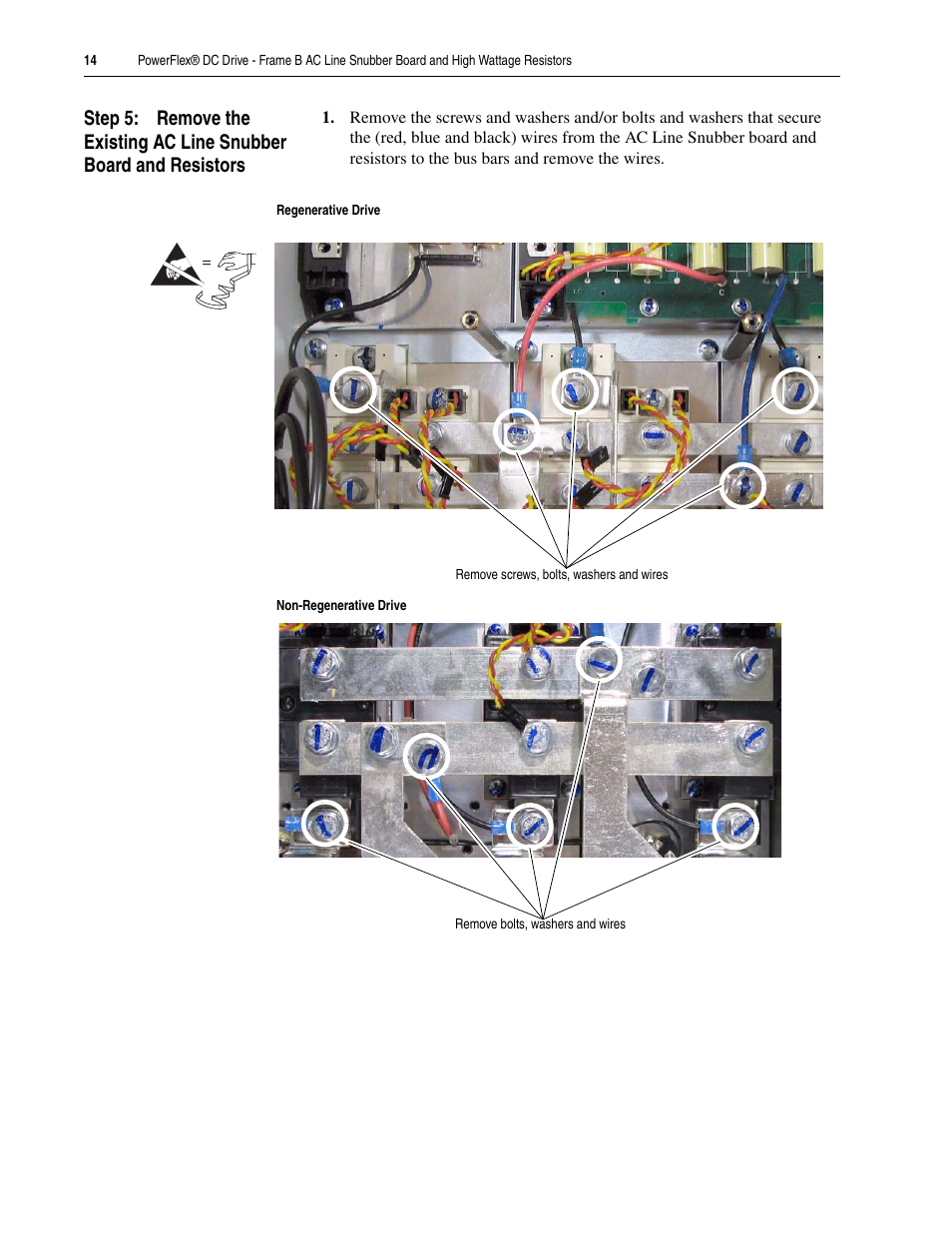 Rockwell Automation 20P PowerFlex DC Drive - Frame B AC Line Snubber Board and High Wattage Resistors User Manual | Page 14 / 18