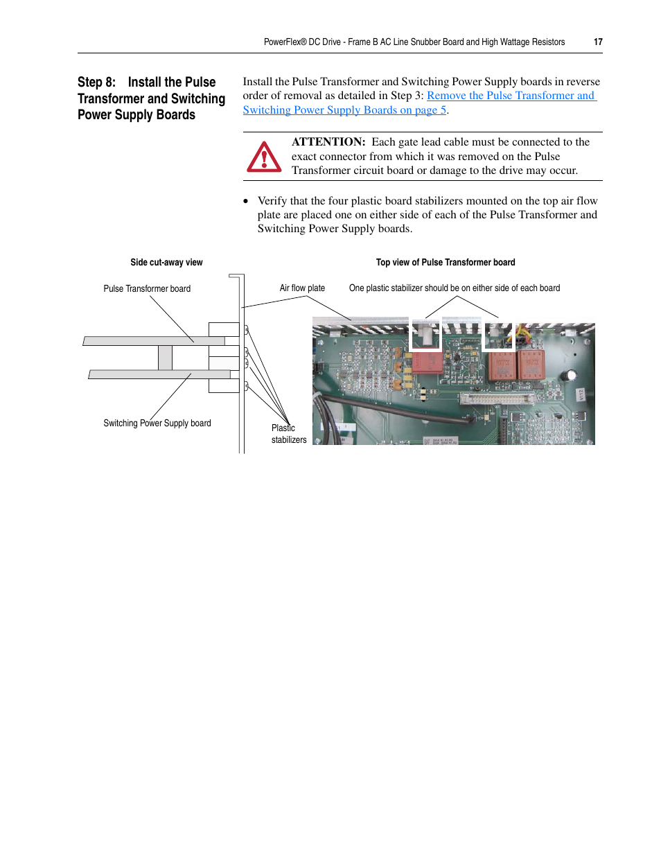 Rockwell Automation 20P PowerFlex DC Drive - Frame B AC Line Snubber Board and High Wattage Resistors User Manual | Page 17 / 18