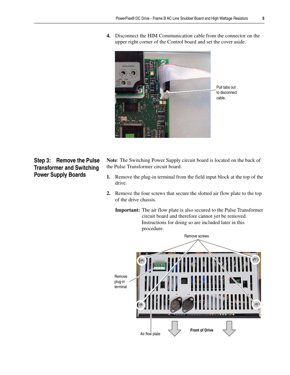 Rockwell Automation 20P PowerFlex DC Drive - Frame B AC Line Snubber Board and High Wattage Resistors User Manual | Page 5 / 18