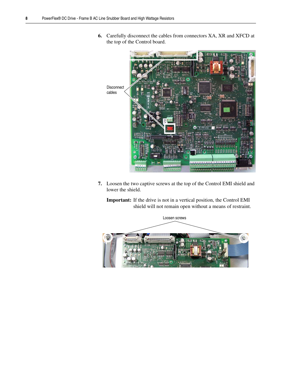 Rockwell Automation 20P PowerFlex DC Drive - Frame B AC Line Snubber Board and High Wattage Resistors User Manual | Page 8 / 18