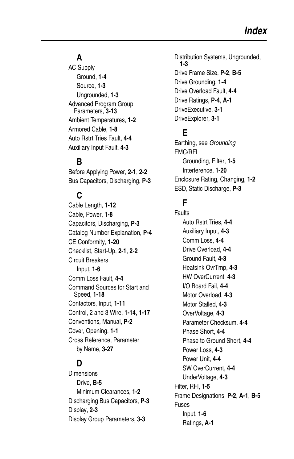 Index | Rockwell Automation 22A PowerFlex 4 User Manual FRN 6.xx User Manual | Page 103 / 108