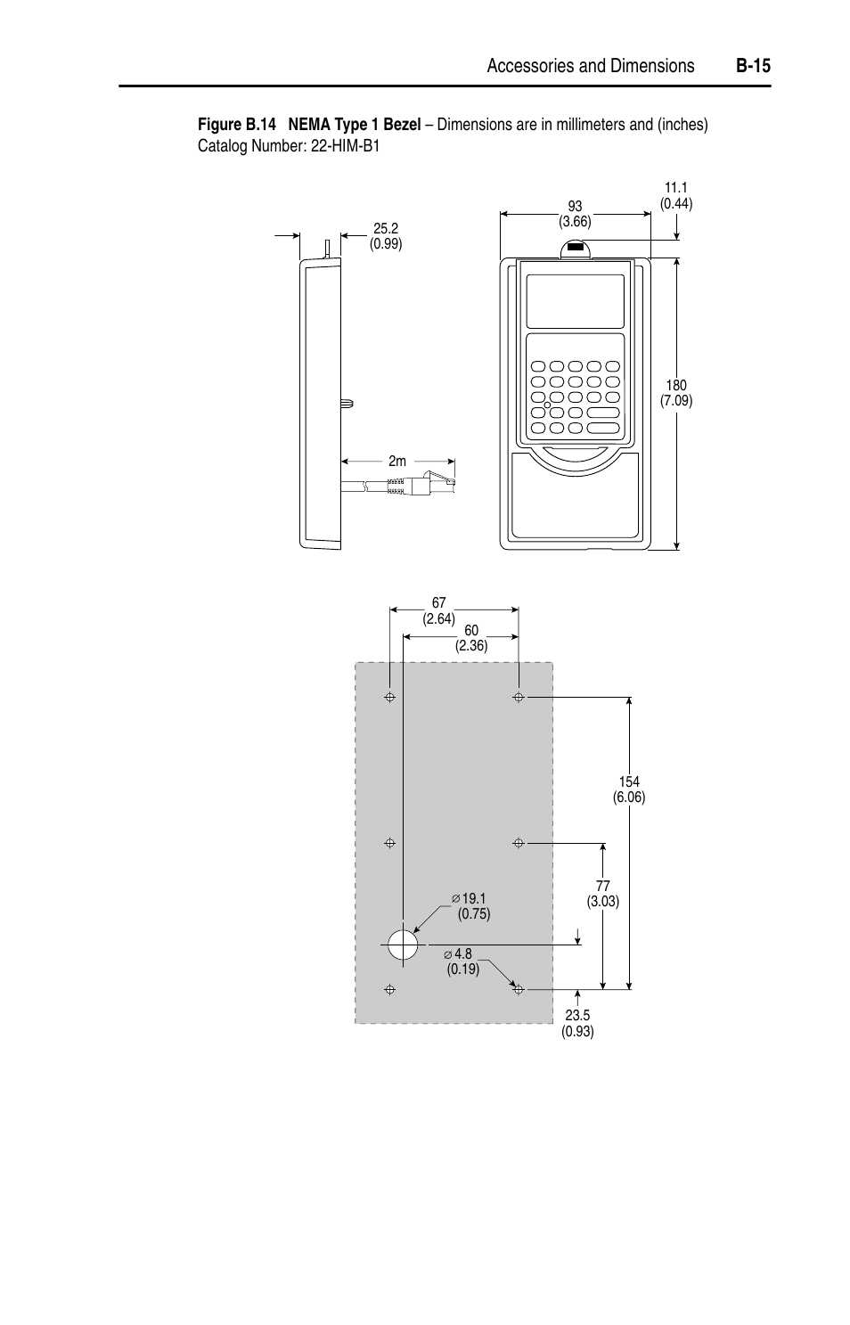 Accessories and dimensions b-15 | Rockwell Automation 22A PowerFlex 4 User Manual FRN 6.xx User Manual | Page 91 / 108