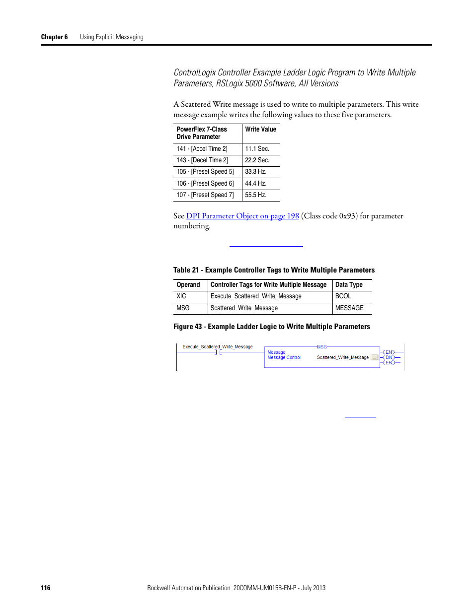 Rockwell Automation 20-COMM-ER 20-COMM-ER Dual-Port EtherNet/IP Communication Adapter User Manual User Manual | Page 116 / 238