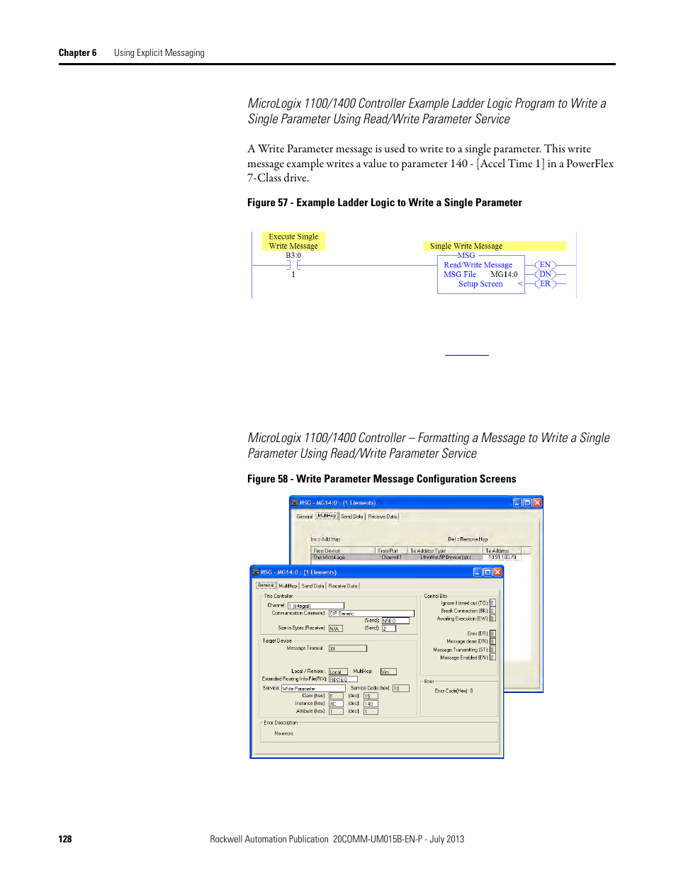 Rockwell Automation 20-COMM-ER 20-COMM-ER Dual-Port EtherNet/IP Communication Adapter User Manual User Manual | Page 128 / 238