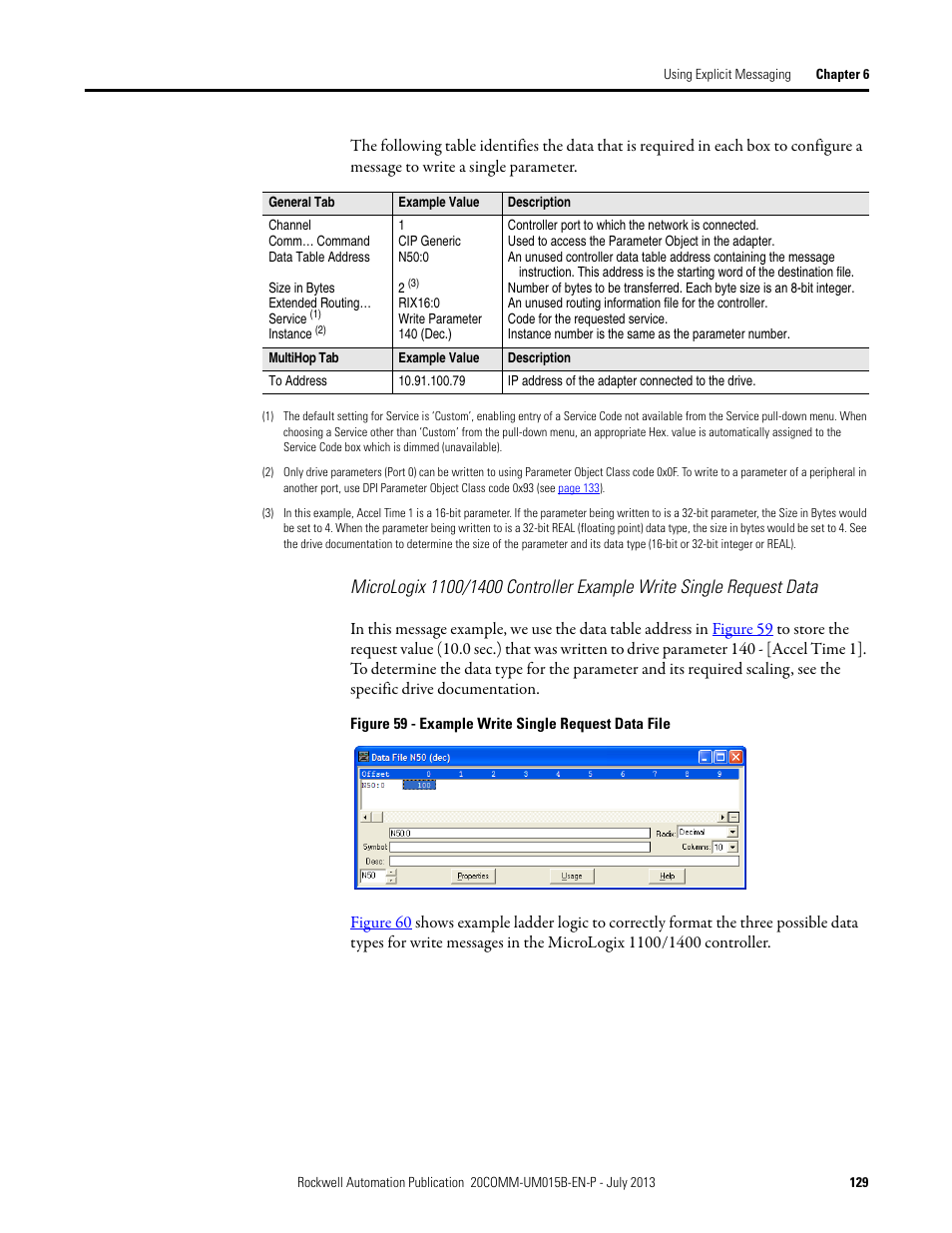 Rockwell Automation 20-COMM-ER 20-COMM-ER Dual-Port EtherNet/IP Communication Adapter User Manual User Manual | Page 129 / 238