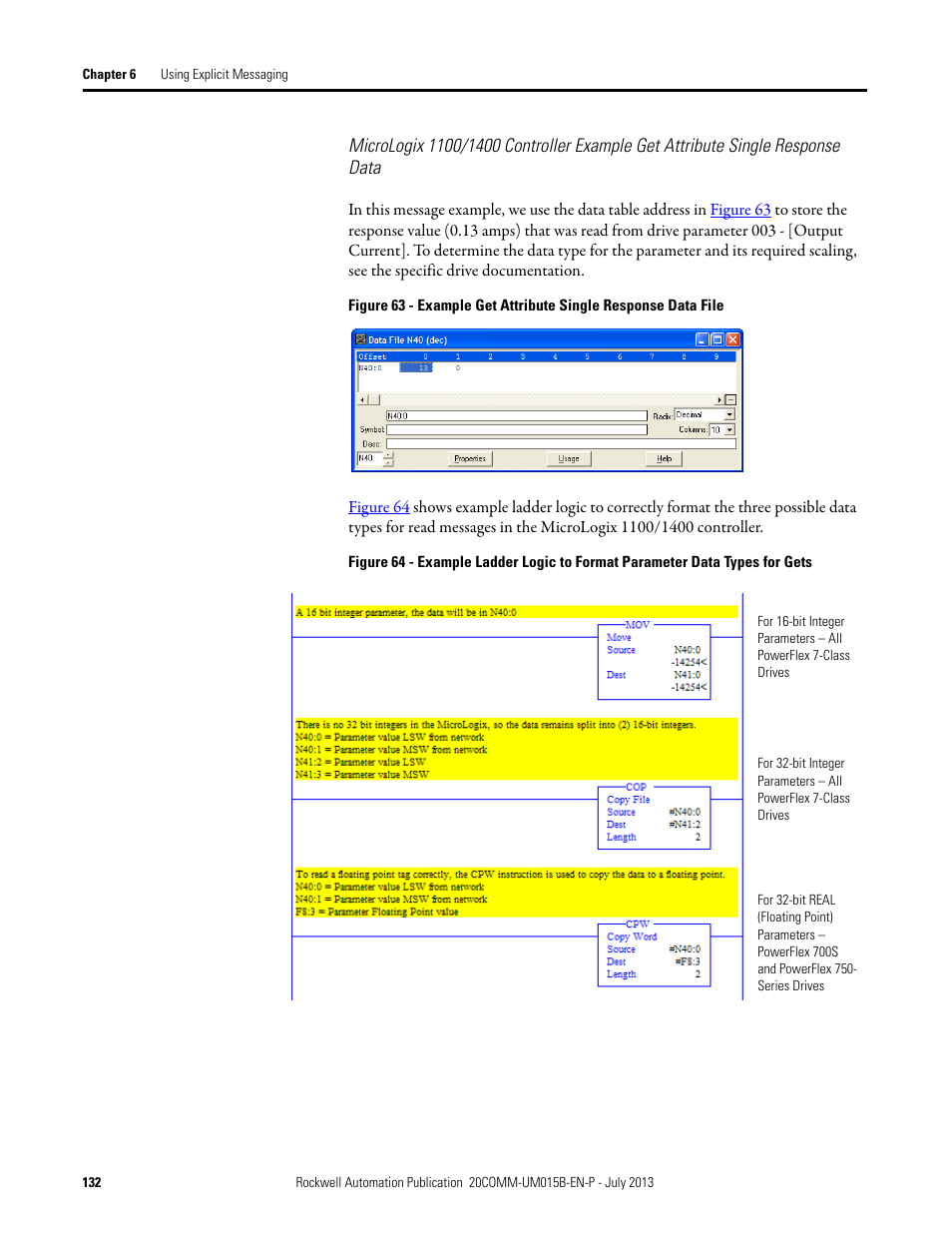 Rockwell Automation 20-COMM-ER 20-COMM-ER Dual-Port EtherNet/IP Communication Adapter User Manual User Manual | Page 132 / 238