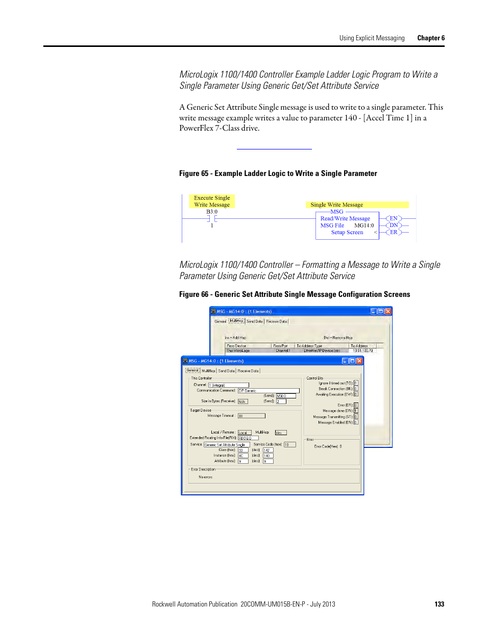 Rockwell Automation 20-COMM-ER 20-COMM-ER Dual-Port EtherNet/IP Communication Adapter User Manual User Manual | Page 133 / 238