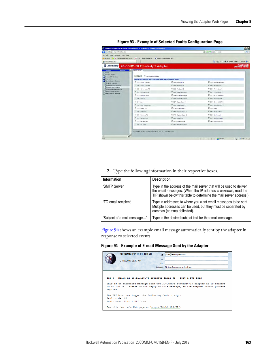 Rockwell Automation 20-COMM-ER 20-COMM-ER Dual-Port EtherNet/IP Communication Adapter User Manual User Manual | Page 163 / 238