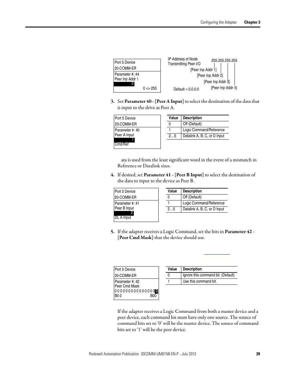 Rockwell Automation 20-COMM-ER 20-COMM-ER Dual-Port EtherNet/IP Communication Adapter User Manual User Manual | Page 39 / 238