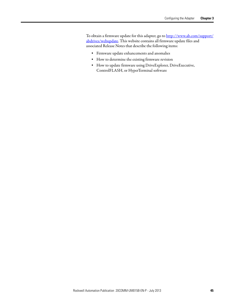 Rockwell Automation 20-COMM-ER 20-COMM-ER Dual-Port EtherNet/IP Communication Adapter User Manual User Manual | Page 45 / 238