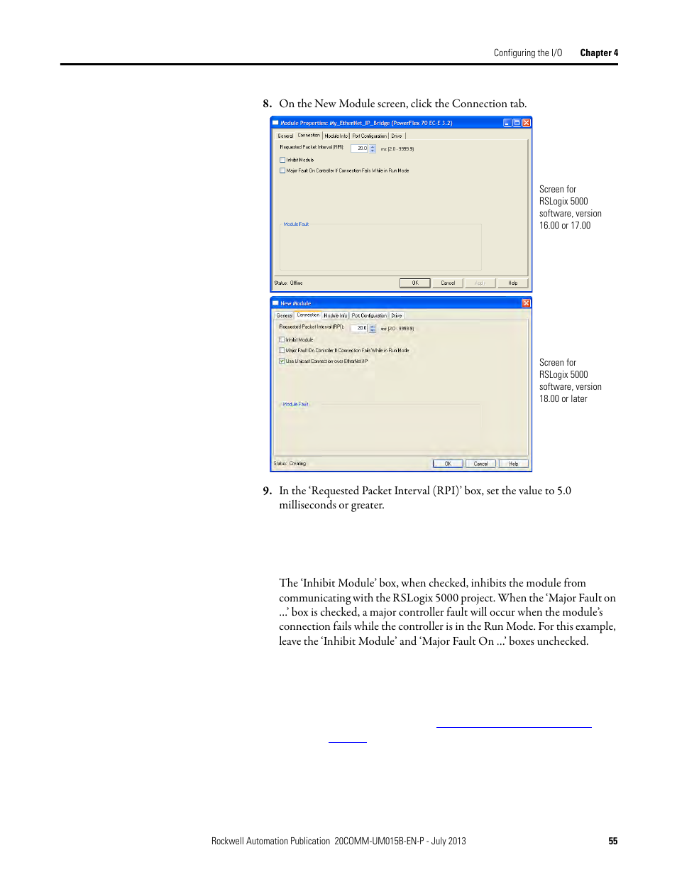 Rockwell Automation 20-COMM-ER 20-COMM-ER Dual-Port EtherNet/IP Communication Adapter User Manual User Manual | Page 55 / 238