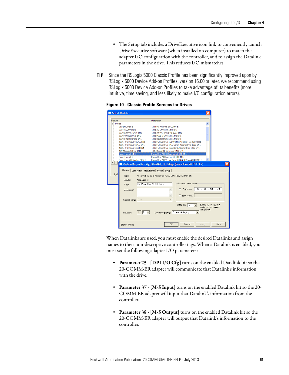 Figure 10 | Rockwell Automation 20-COMM-ER 20-COMM-ER Dual-Port EtherNet/IP Communication Adapter User Manual User Manual | Page 61 / 238