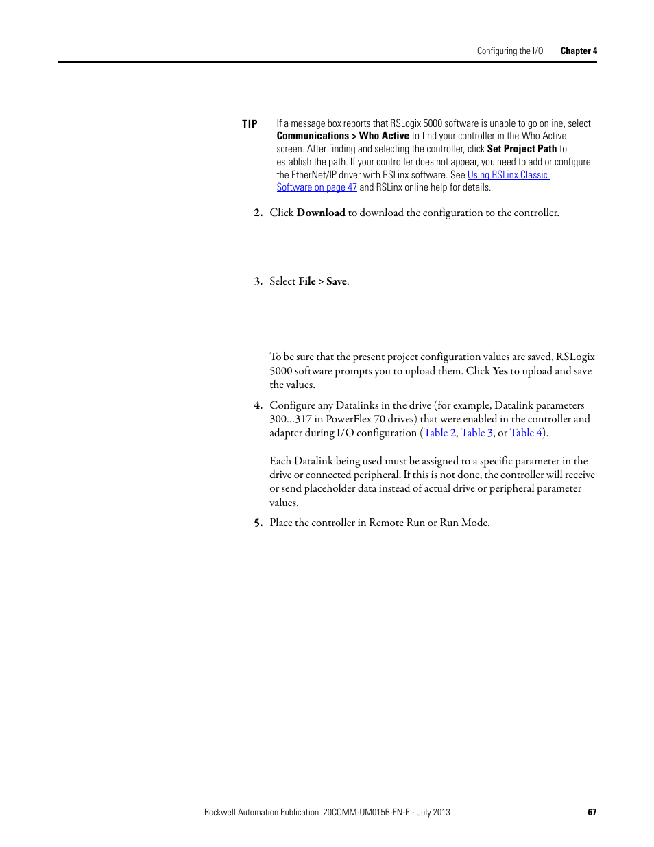 Rockwell Automation 20-COMM-ER 20-COMM-ER Dual-Port EtherNet/IP Communication Adapter User Manual User Manual | Page 67 / 238