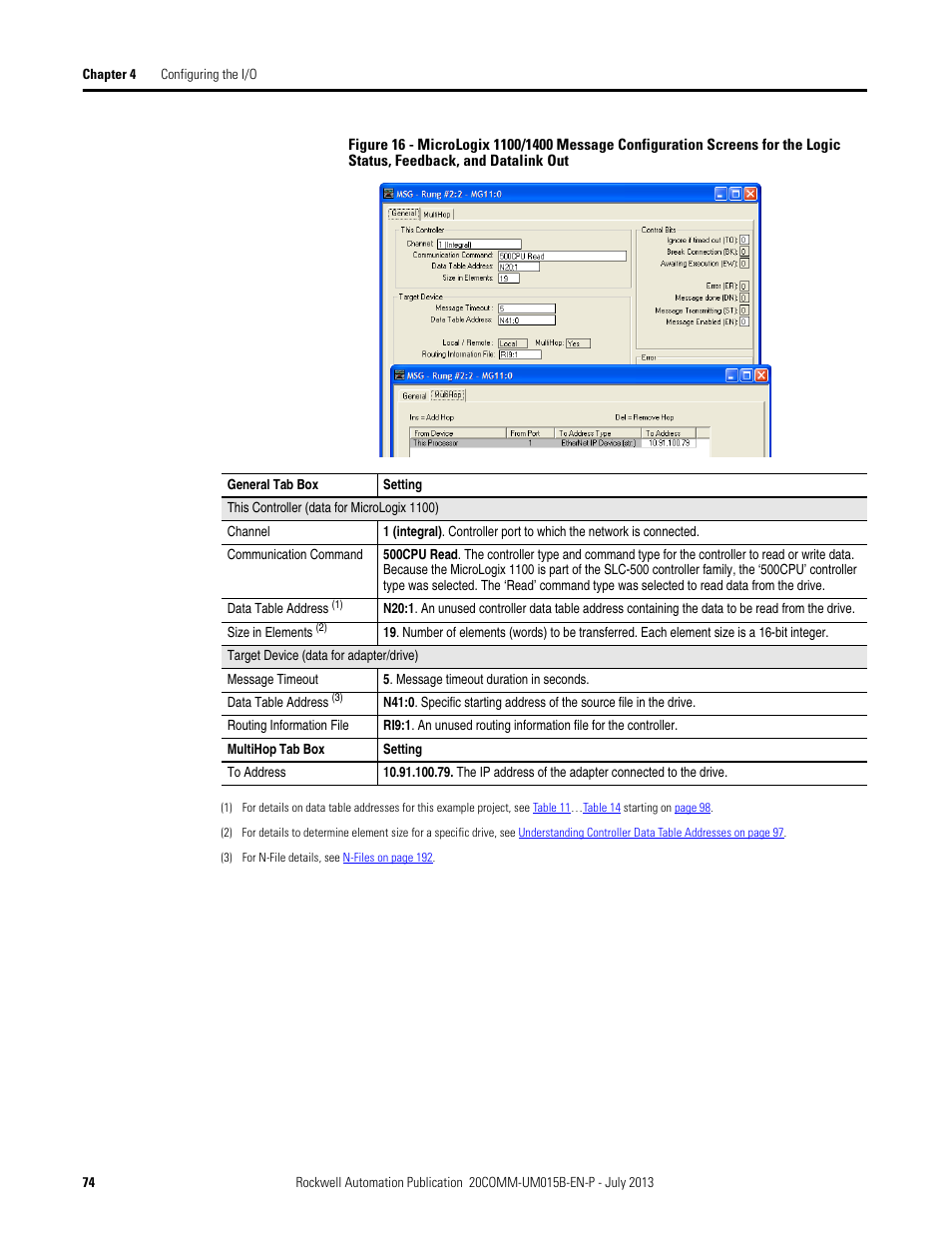 Figure 16 | Rockwell Automation 20-COMM-ER 20-COMM-ER Dual-Port EtherNet/IP Communication Adapter User Manual User Manual | Page 74 / 238