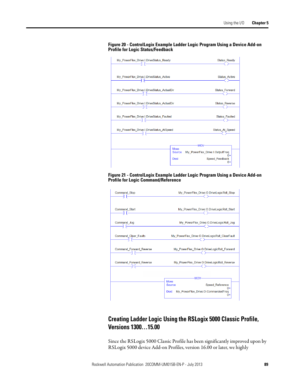 Figure 20, Figure 21 | Rockwell Automation 20-COMM-ER 20-COMM-ER Dual-Port EtherNet/IP Communication Adapter User Manual User Manual | Page 89 / 238