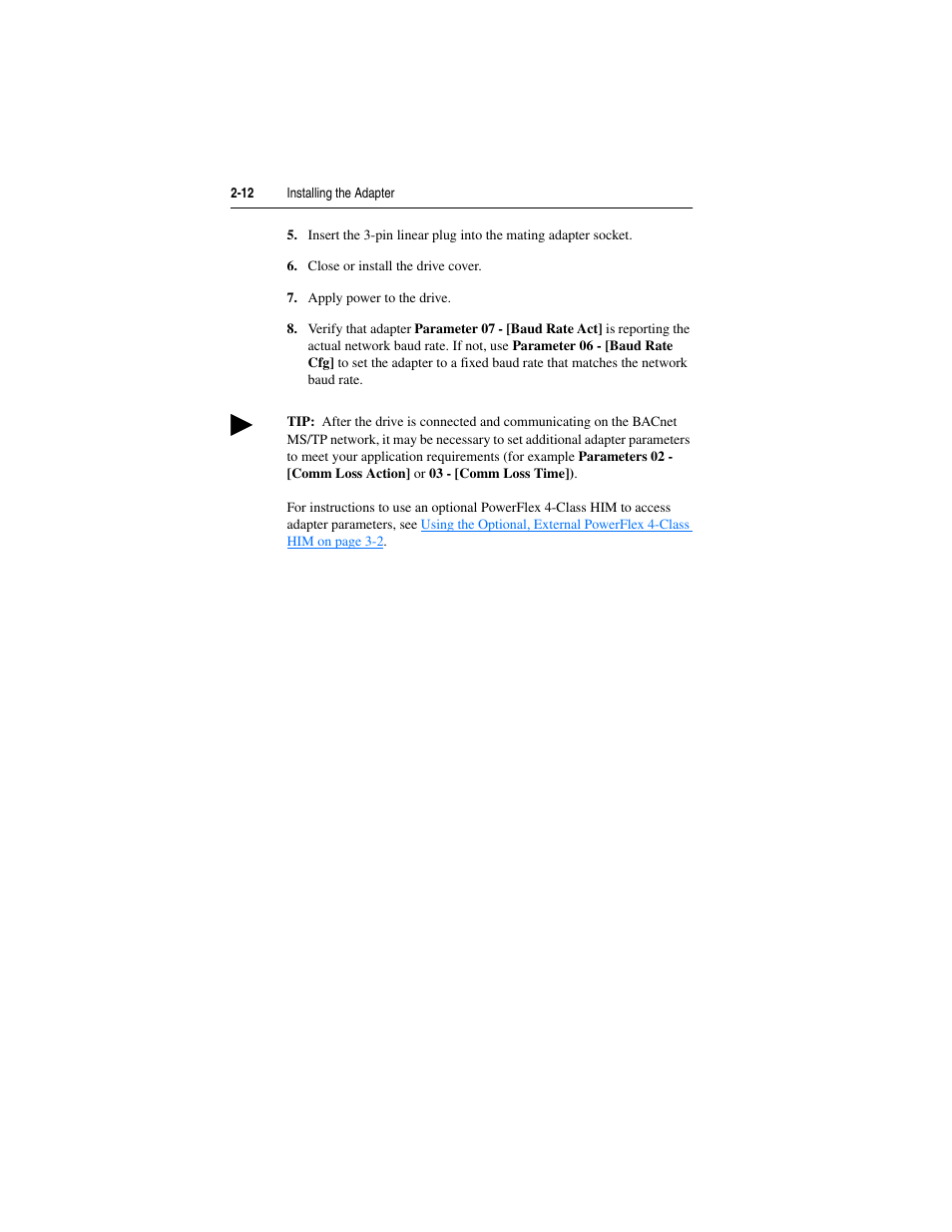 Rockwell Automation 22-COMM-B PowerFlex BACnet MS/TP Adapter User Manual | Page 28 / 72