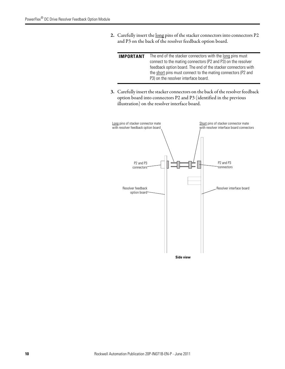 Rockwell Automation 20P-RES-A0 PowerFlex DC Drive Resolver Feedback Option Module User Manual | Page 10 / 18