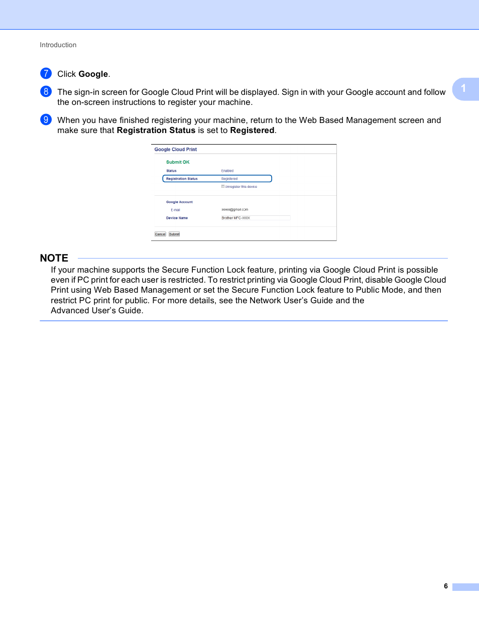 Brother Google Cloud Print Version 0 User Manual | Page 9 / 13