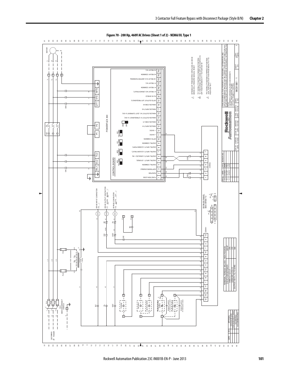 98d01861 | Rockwell Automation 23C PowerFlex 400 AC Drive Packages for Fan & Pump Apps User Manual | Page 101 / 202