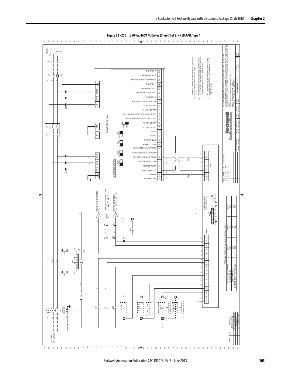 98d01860 | Rockwell Automation 23C PowerFlex 400 AC Drive Packages for Fan & Pump Apps User Manual | Page 103 / 202