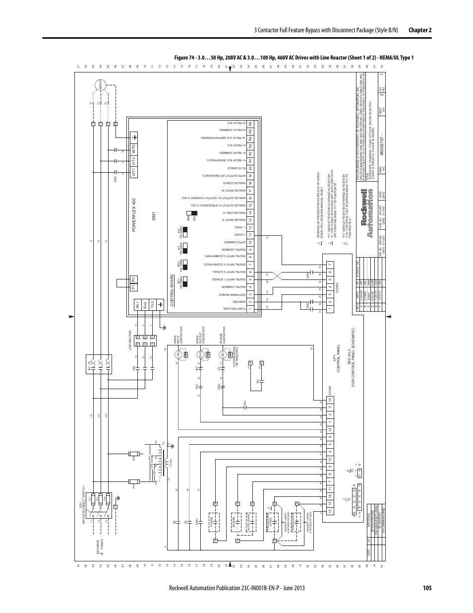 98d00757 | Rockwell Automation 23C PowerFlex 400 AC Drive Packages for Fan & Pump Apps User Manual | Page 105 / 202