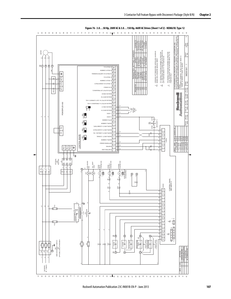 98d01541 | Rockwell Automation 23C PowerFlex 400 AC Drive Packages for Fan & Pump Apps User Manual | Page 107 / 202