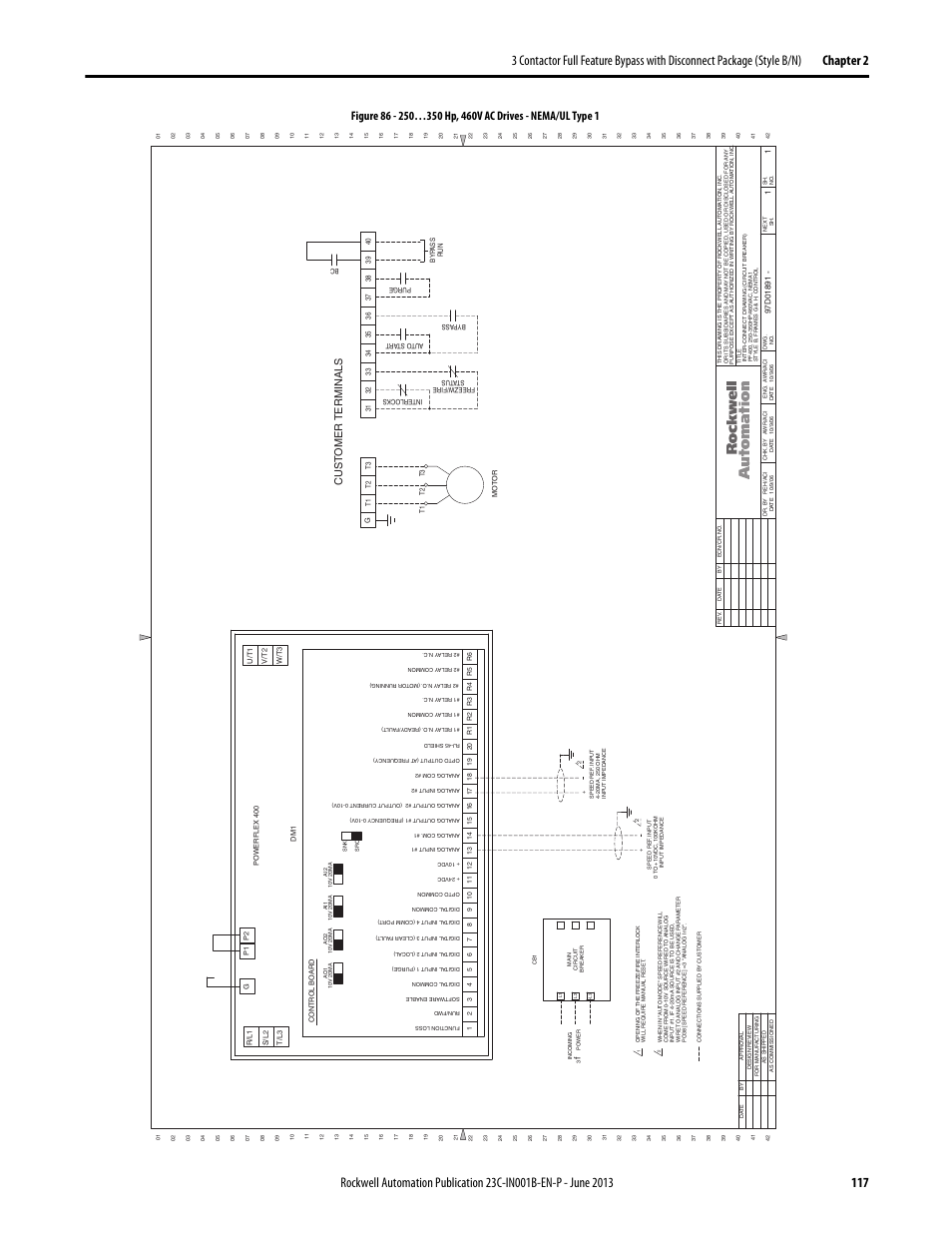 97d01891, Cu s t omer terminal s | Rockwell Automation 23C PowerFlex 400 AC Drive Packages for Fan & Pump Apps User Manual | Page 117 / 202