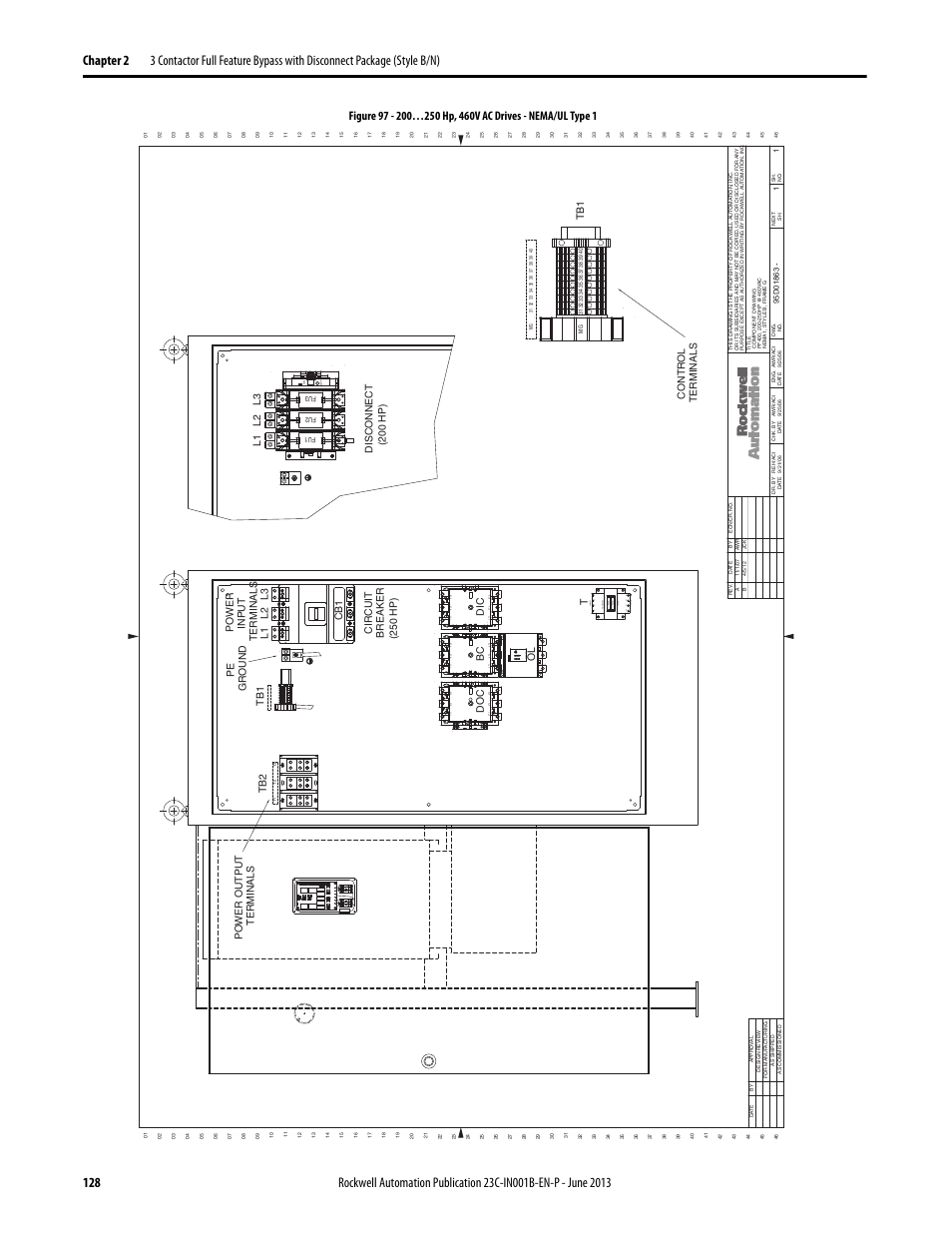 95d01863, Primar y, Second ar y | Rockwell Automation 23C PowerFlex 400 AC Drive Packages for Fan & Pump Apps User Manual | Page 128 / 202