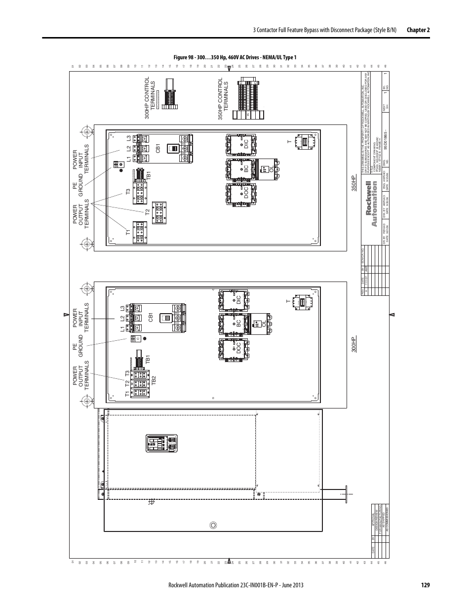 95d01865, Primar y, Second a r y | Rockwell Automation 23C PowerFlex 400 AC Drive Packages for Fan & Pump Apps User Manual | Page 129 / 202